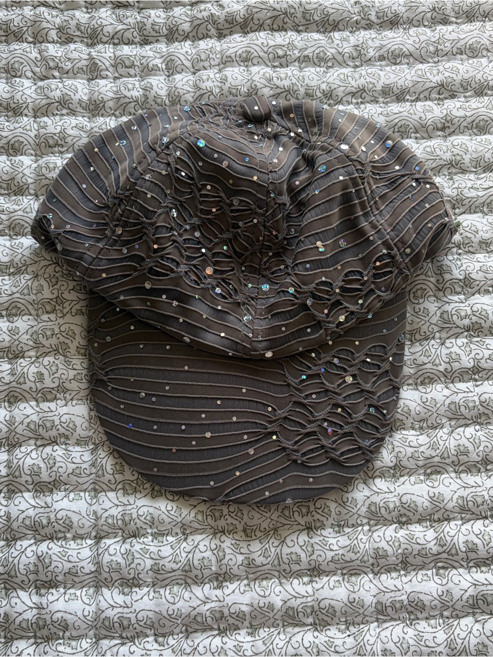 Hollywood color co Embellished gray Women's hat with Sparkle Detail